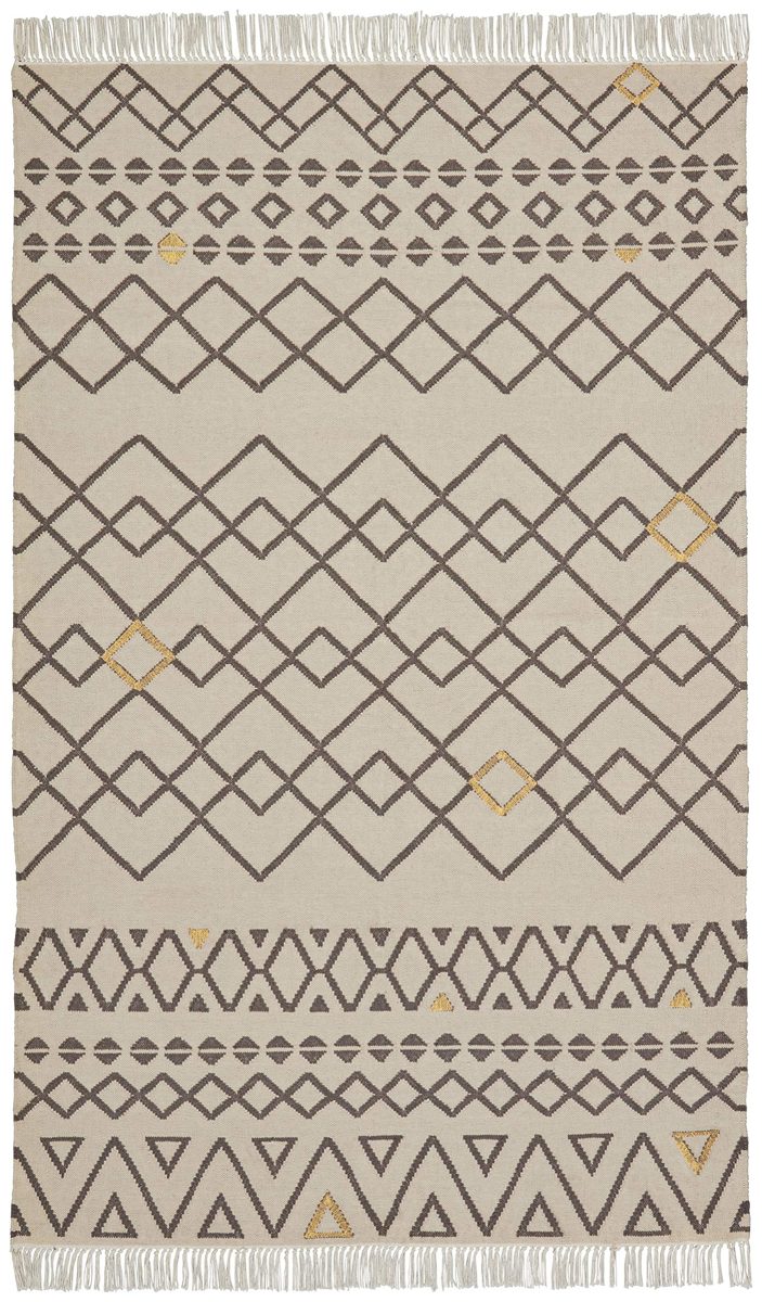 Amazon Brand – Rivet Modern Moroccan Inspired Area Rug, 4 x 6 Foot, Multicolor Yellow Accent