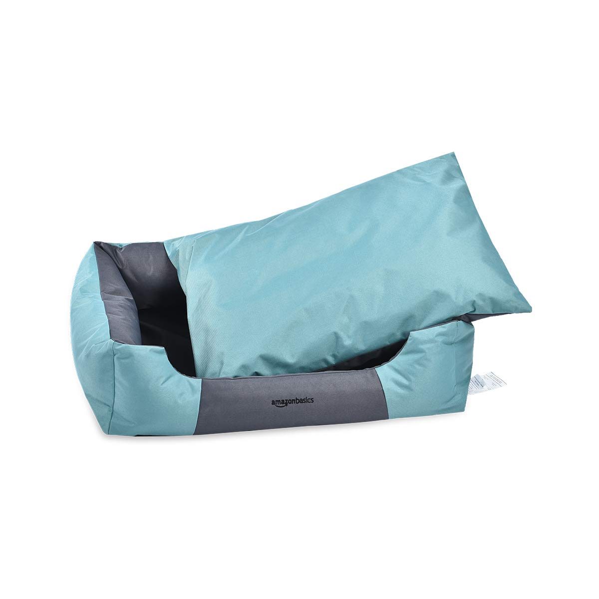 AmazonBasics Water-Resistant Pet Bed - Rectangular, Teal, 25.6 Inch