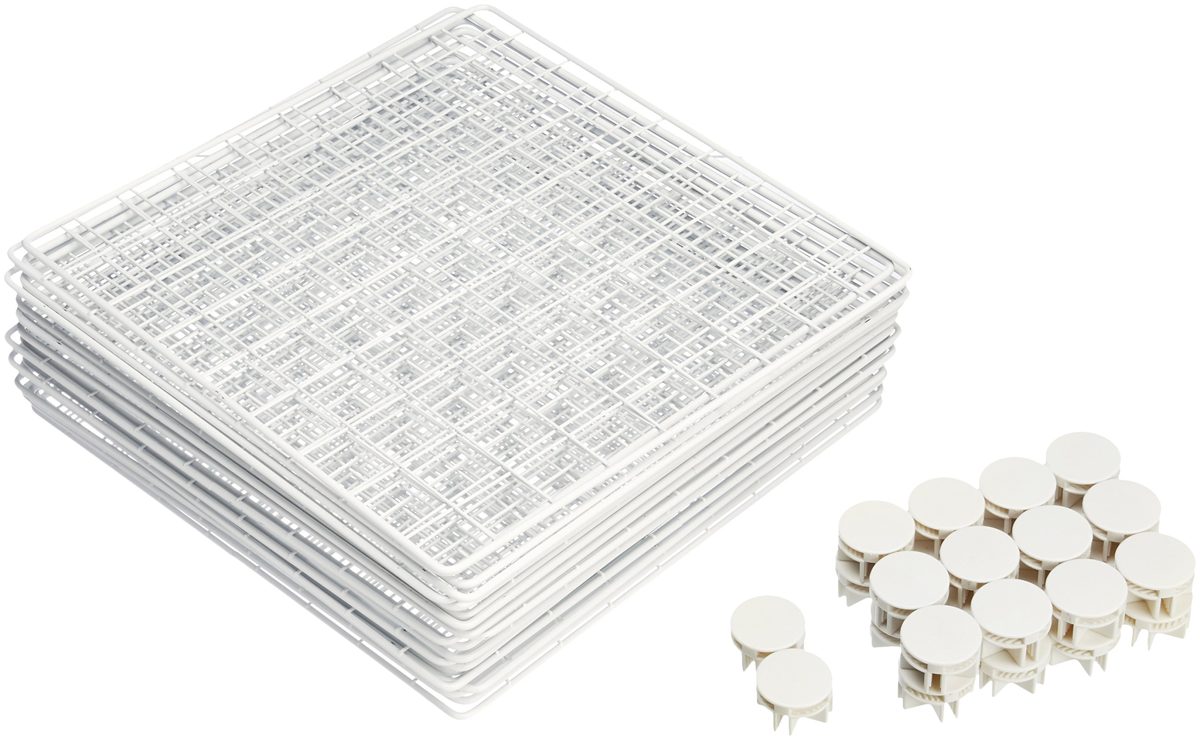AmazonBasics 6 Cube Grid Wire Storage Shelves, White