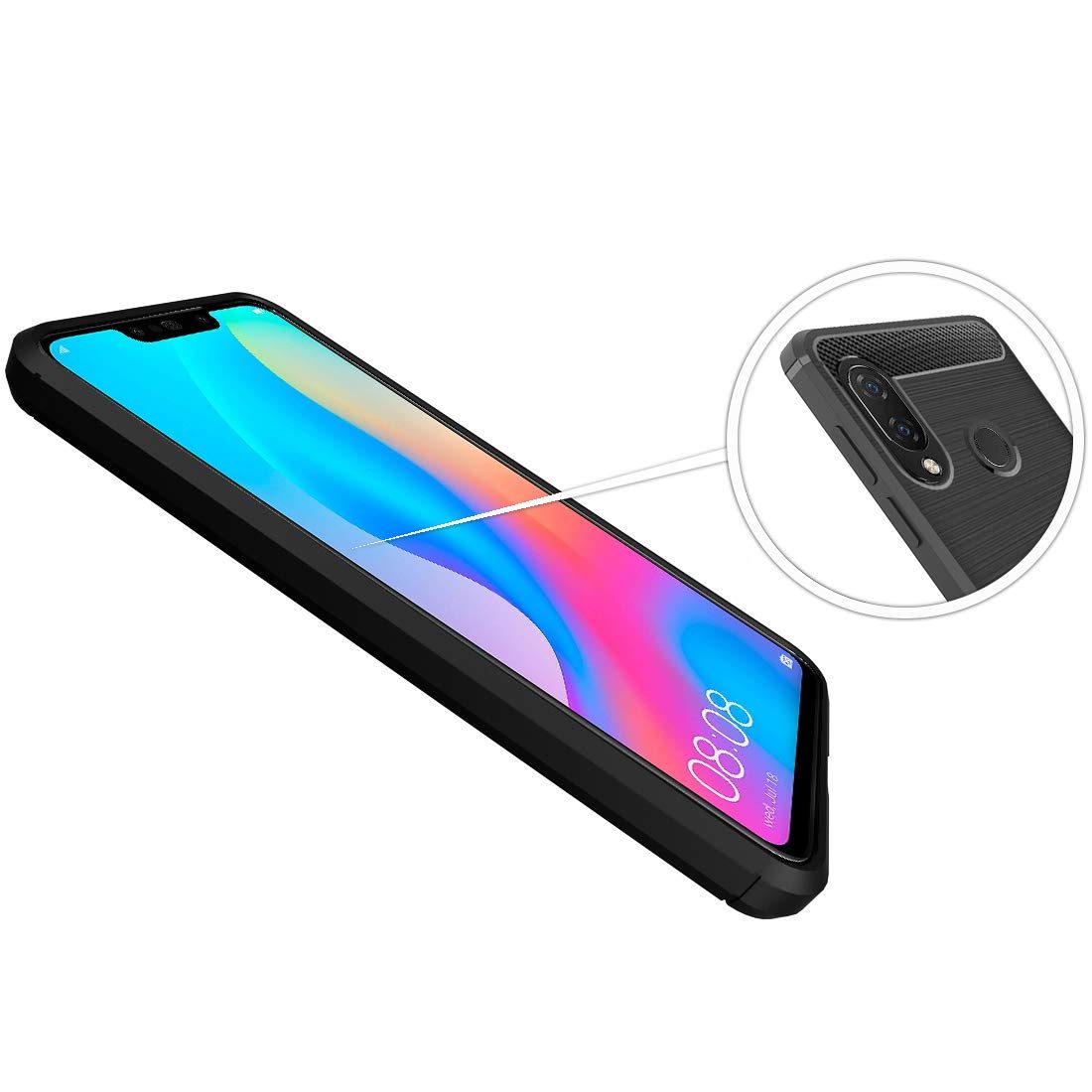 Amazon Brand - Solimo Protective Mobile Cover (Soft & Flexible Back Case) for Huawei Nova Pro (Black)