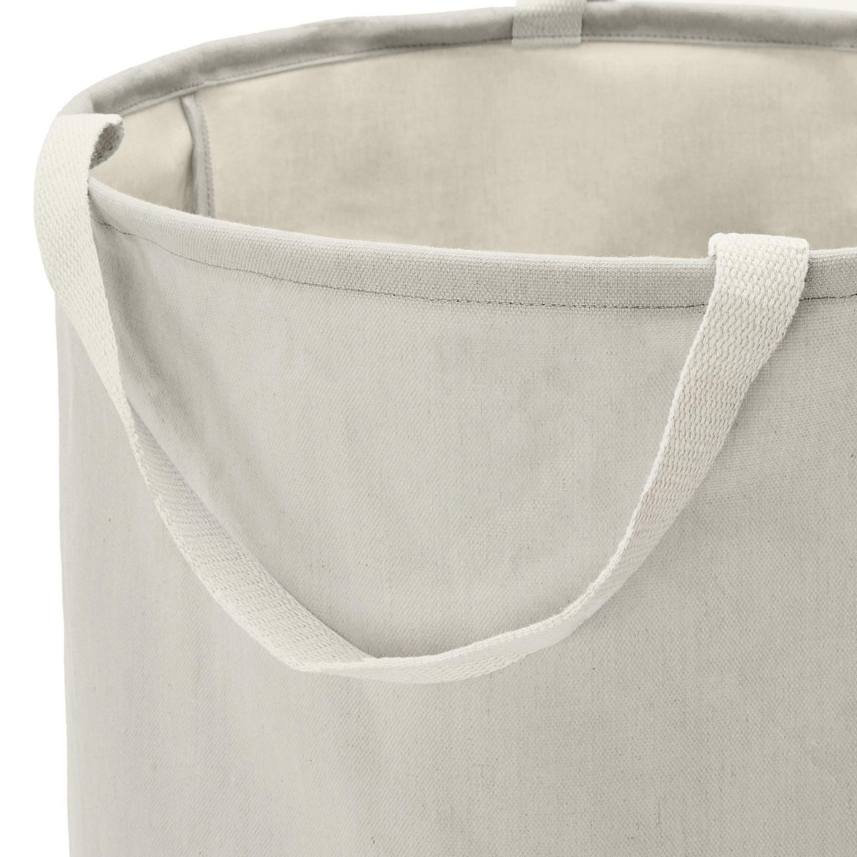 AmazonBasics Fabric Storage Bin - Tall Round, Light Grey