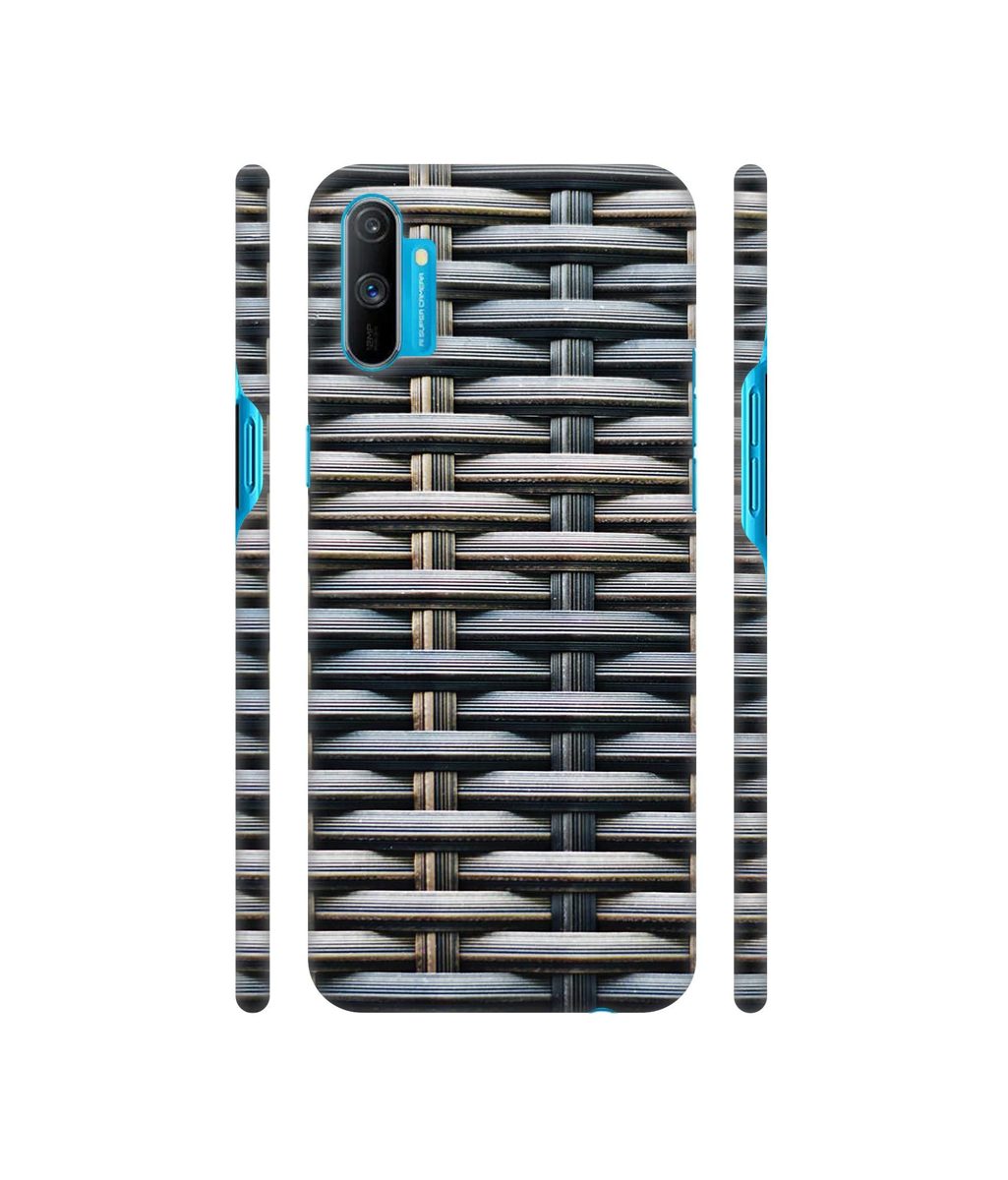 Amazon Brand - Solimo Designer Wooden Blocks Checks 3D Printed Hard Back Case Mobile Cover for Realme C3
