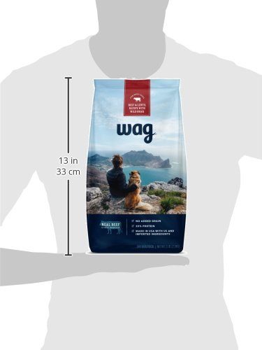 Amazon Brand - Wag Dry Dog Food Beef and Lentil Recipe with Wild Boar (5 lb. Bag) Trial