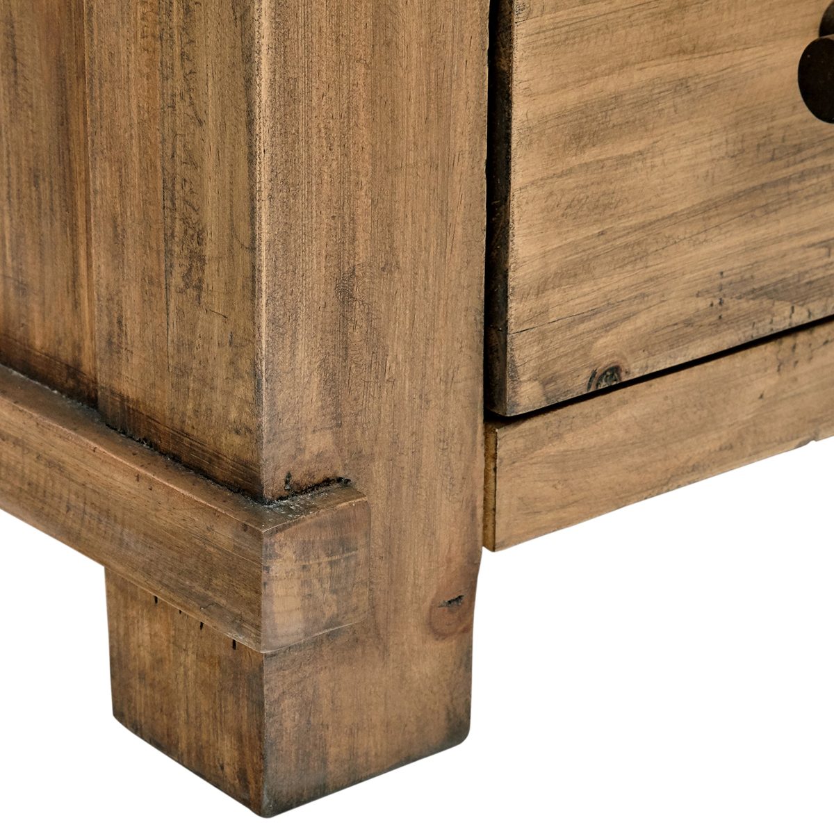 Amazon Brand – Stone & Beam Ferndale Rustic Reclaimed Pine Media TV Console Stand, 71"W, Sandstone