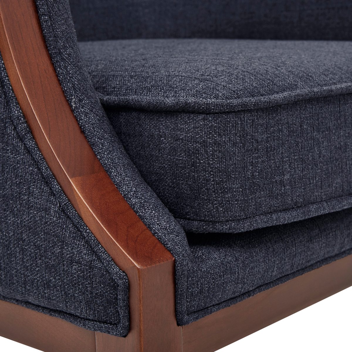 Amazon Brand – Stone & Beam Ashbury Modern Exposed Wood Accent Chair, 29"W, Navy