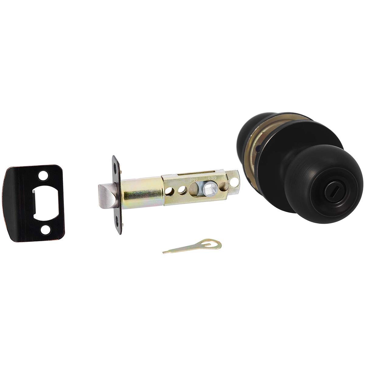 AmazonBasics Privacy Door Knob - Standard Ball - Matte Black