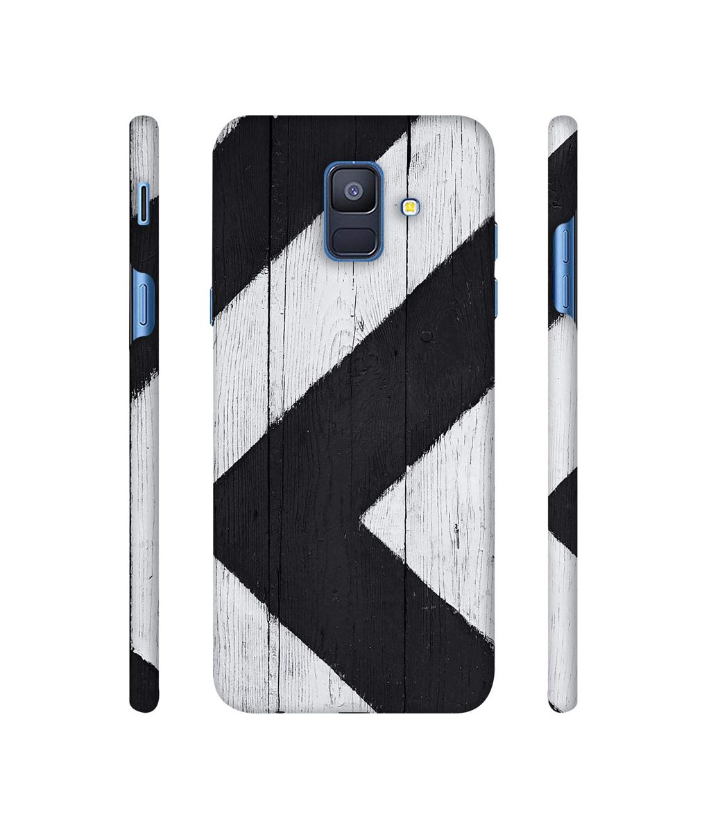 Amazon Brand - Solimo Designer Black Paint Texture on Wood 3D Printed Hard Back Case Mobile Cover for Samsung Galaxy A6