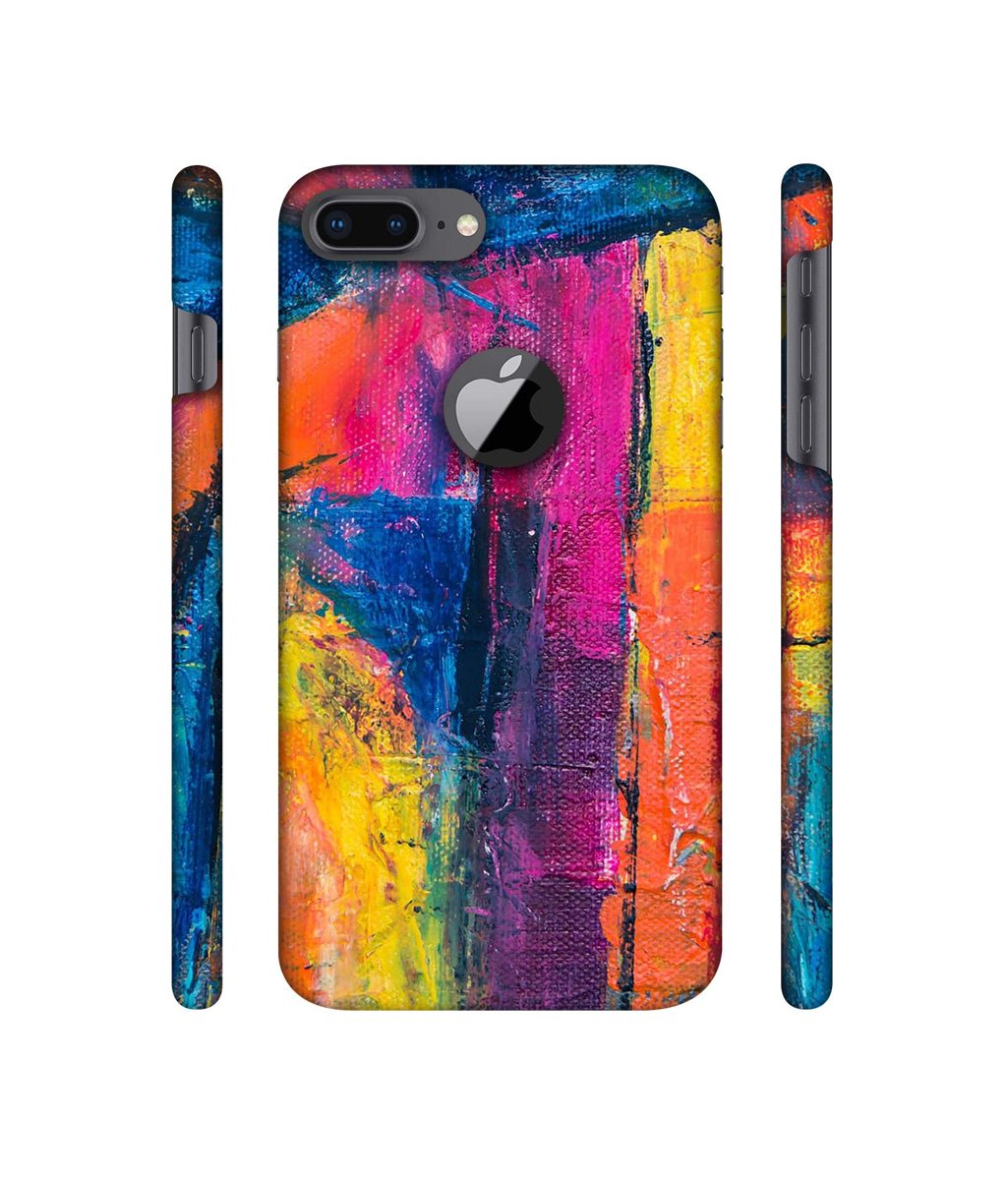 Amazon Brand - Solimo Designer Color Mash On Canvas 3D Printed Hard Back Case Mobile Cover for Apple iPhone 8 Plus (with Logo Cut)