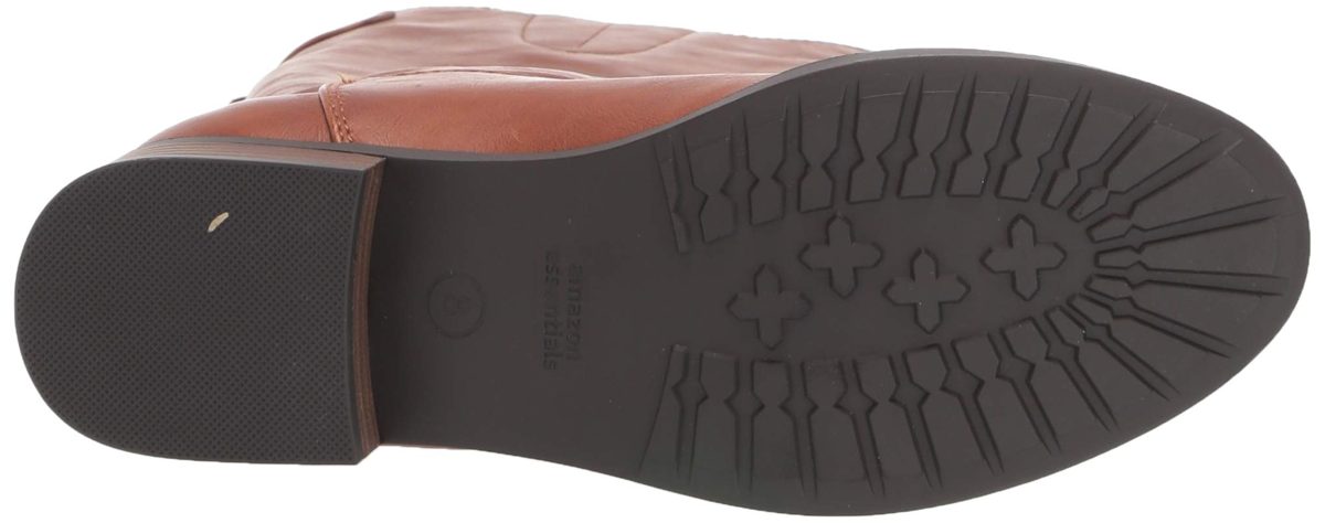 Amazon Essentials Women's Riding Boot, Cognac, 9 Wide Calf B US