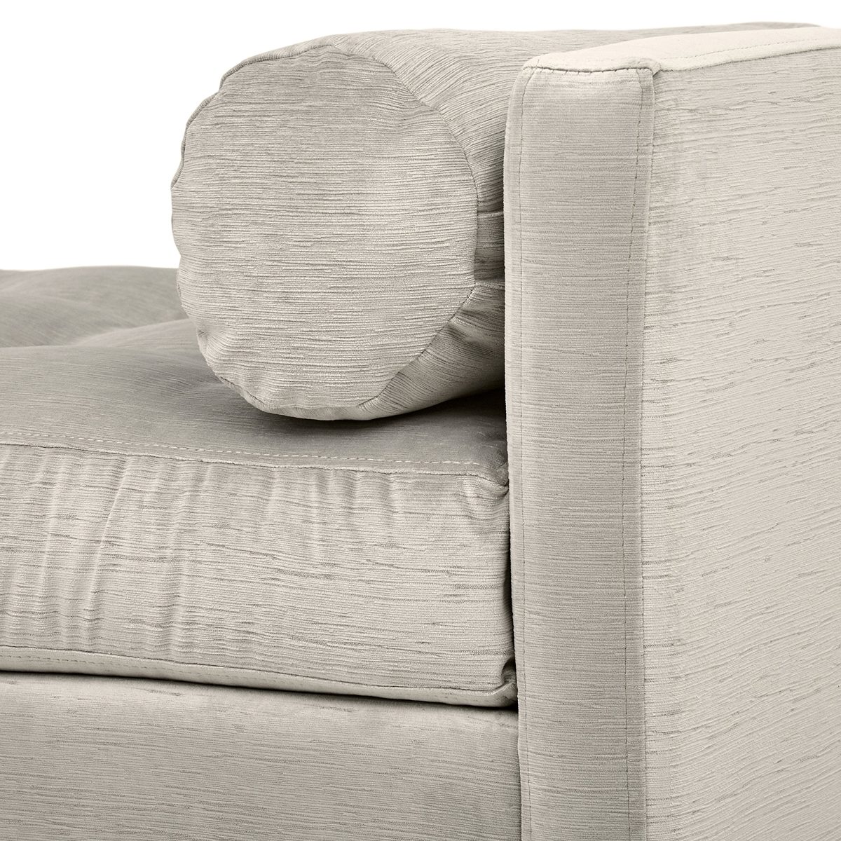 Amazon Brand – Rivet Uptown Mid-Century Velvet Tufted Customizable Daybed Sofa, 78"W, Dove Grey &amp; Brass