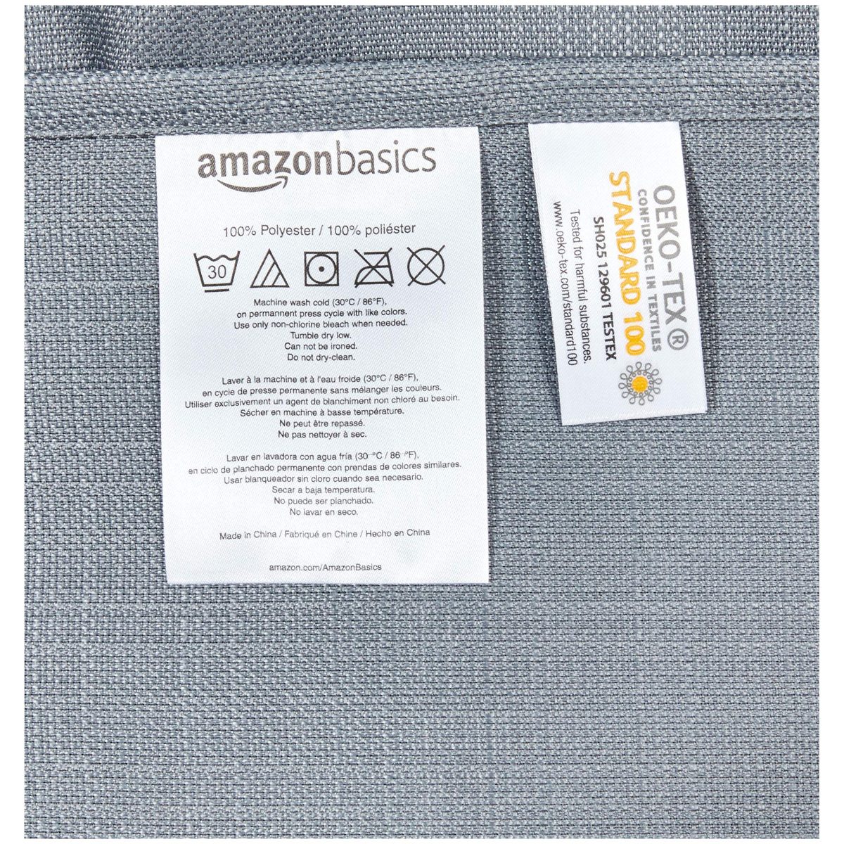 AmazonBasics Linen Style Shower Curtain