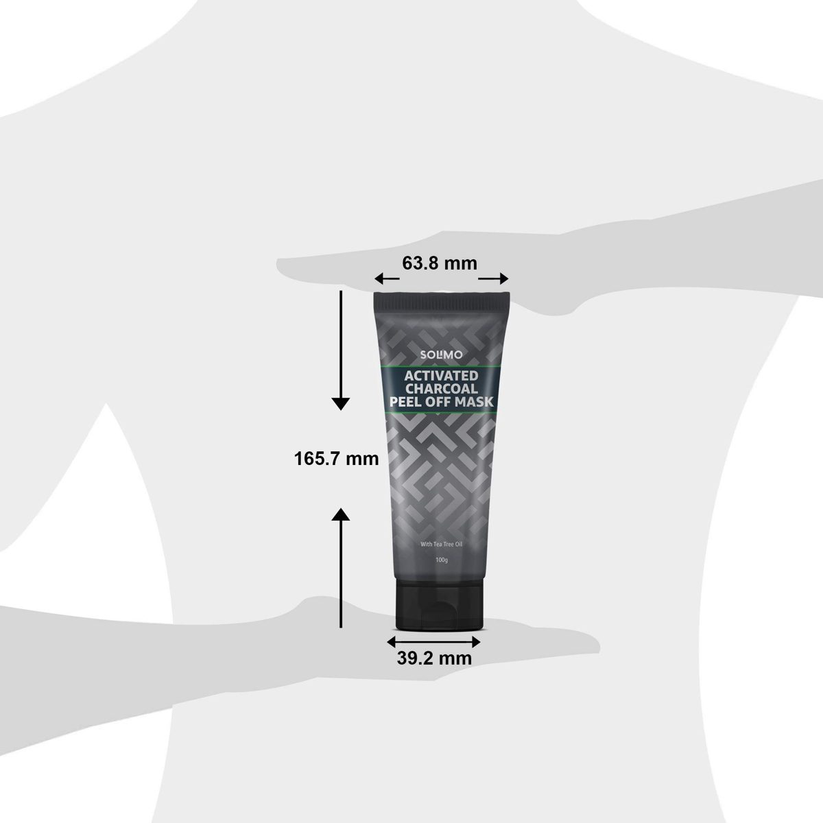 Amazon Brand - Solimo Acne Control Charcoal Peel-off Face Mask 100g