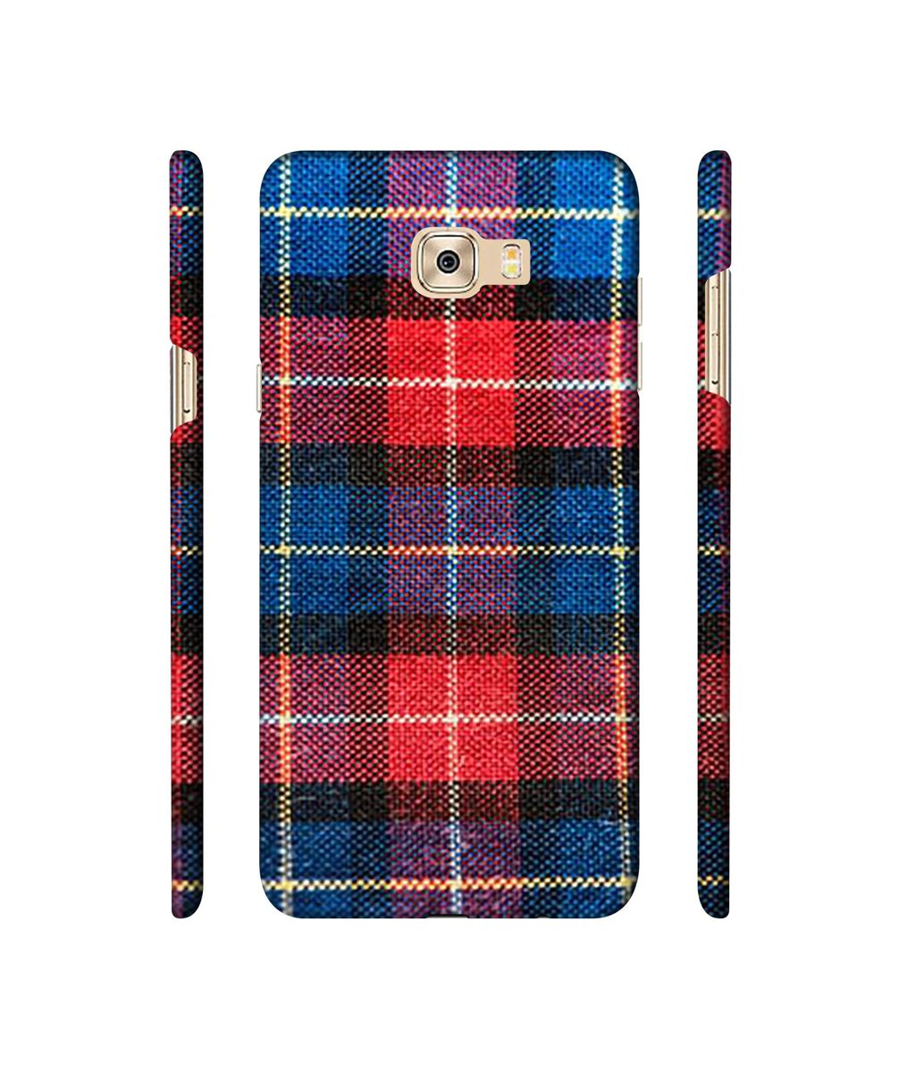 Amazon Brand - Solimo Designer Check Cloth 3D Printed Hard Back Case Mobile Cover for Samsung Galaxy C7 Pro