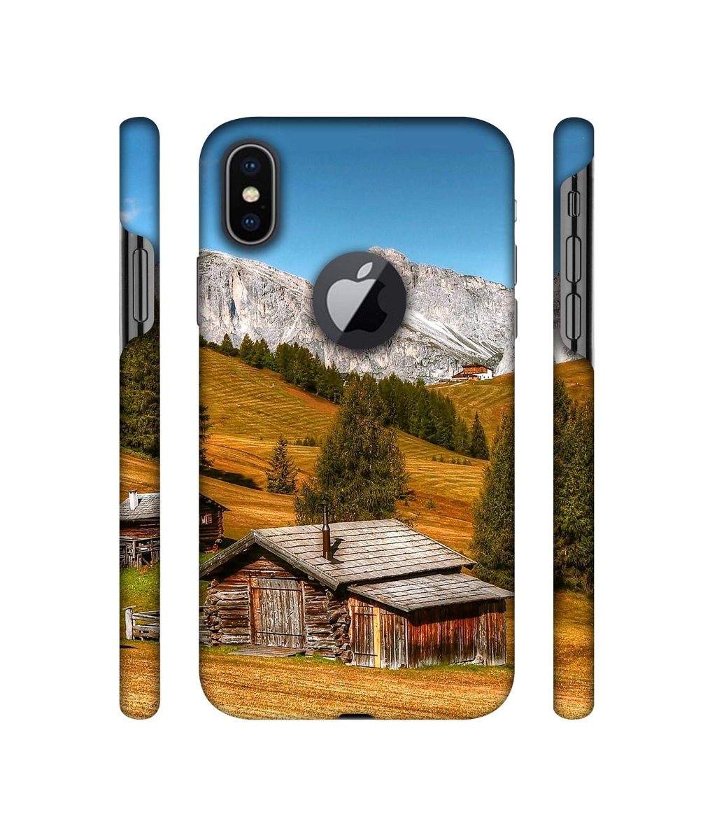 Amazon Brand - Solimo Designer Hut 3D Printed Hard Back Case Mobile Cover for Apple iPhone X (Logo Cut)