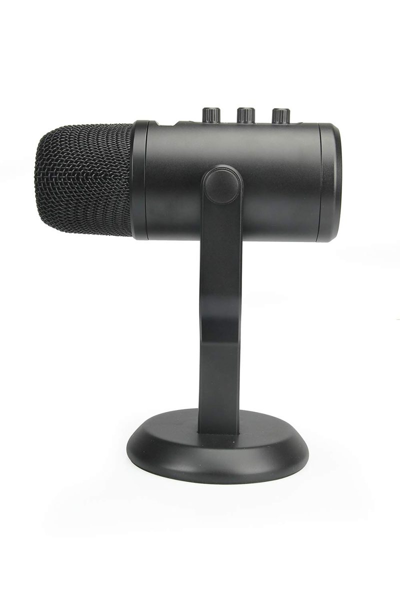 AmazonBasics Professional USB Condenser Microphone with Volume Control and OLED Screen - Black