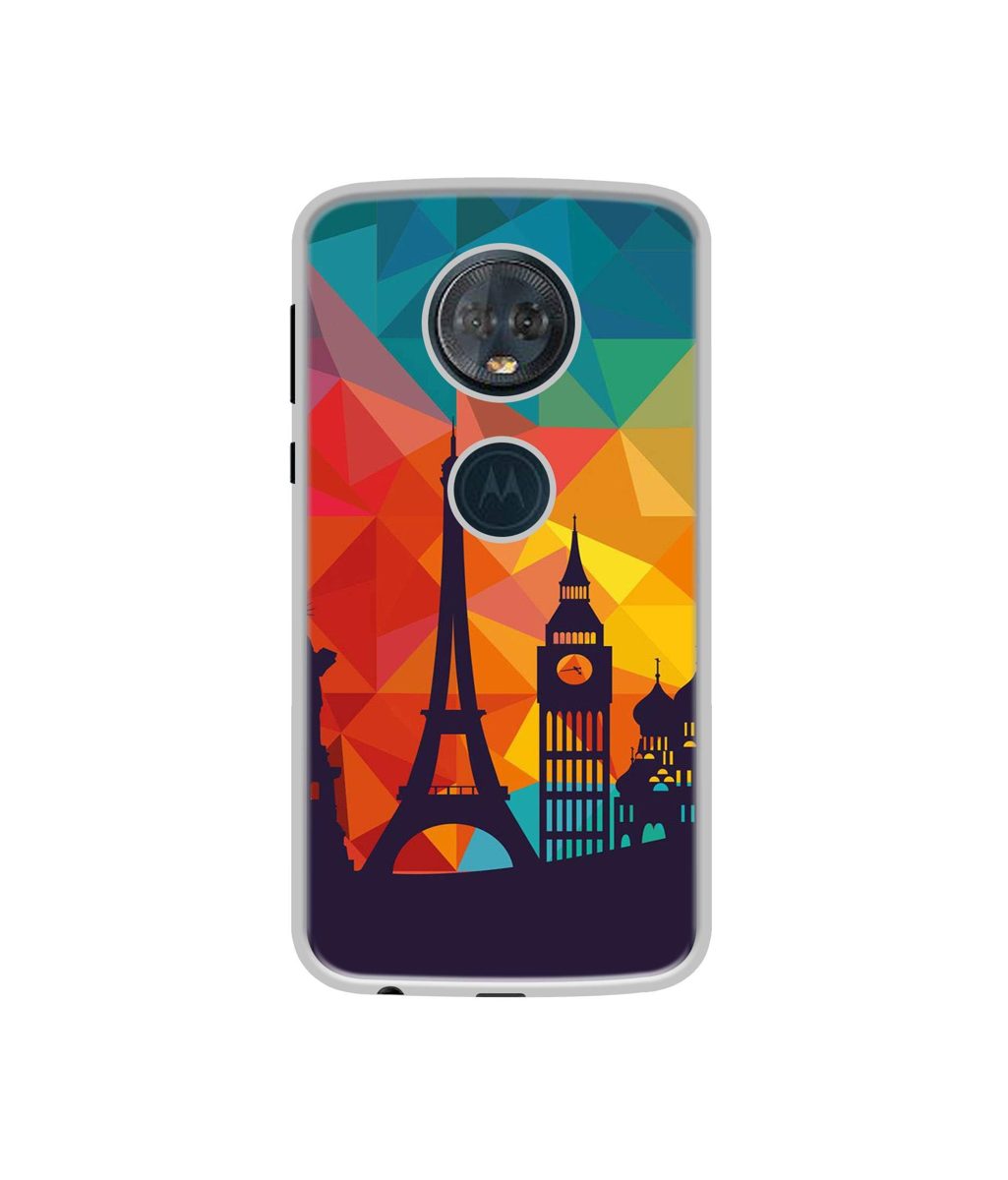 Amazon Brand - Solimo Designer Colored Paris UV Printed Soft Back Case Mobile Cover for Motorola Moto G6 Plus
