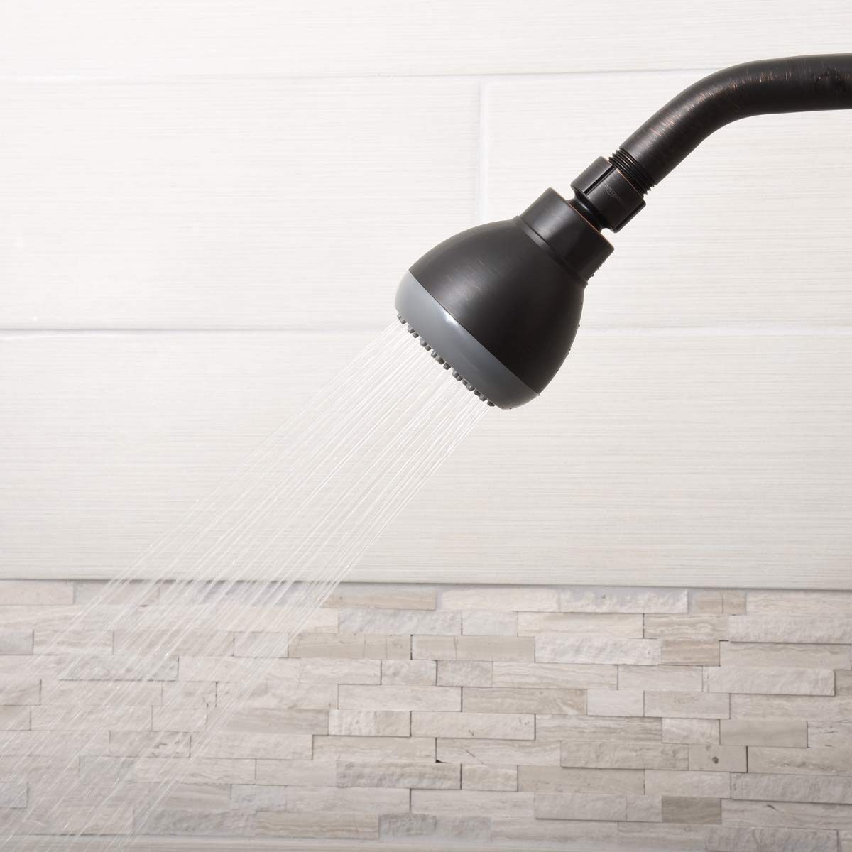 AmazonBasics High-Pressure Shower Head, 3 Inch
