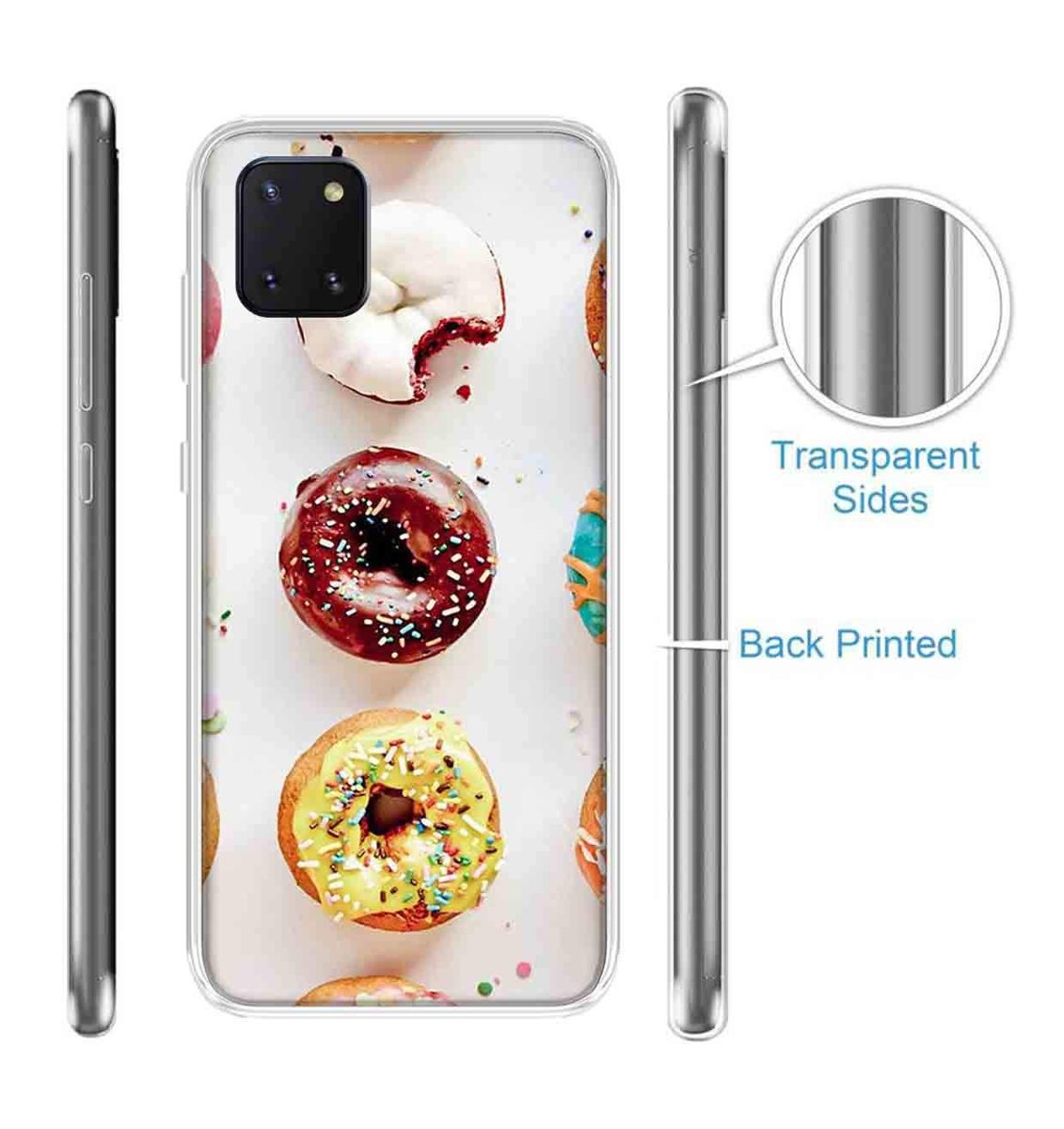 Amazon Brand - Solimo Designer Multicolor Donuts Pattern Printed Soft Back Case Mobile Cover for Samsung Galaxy Note 10 Lite