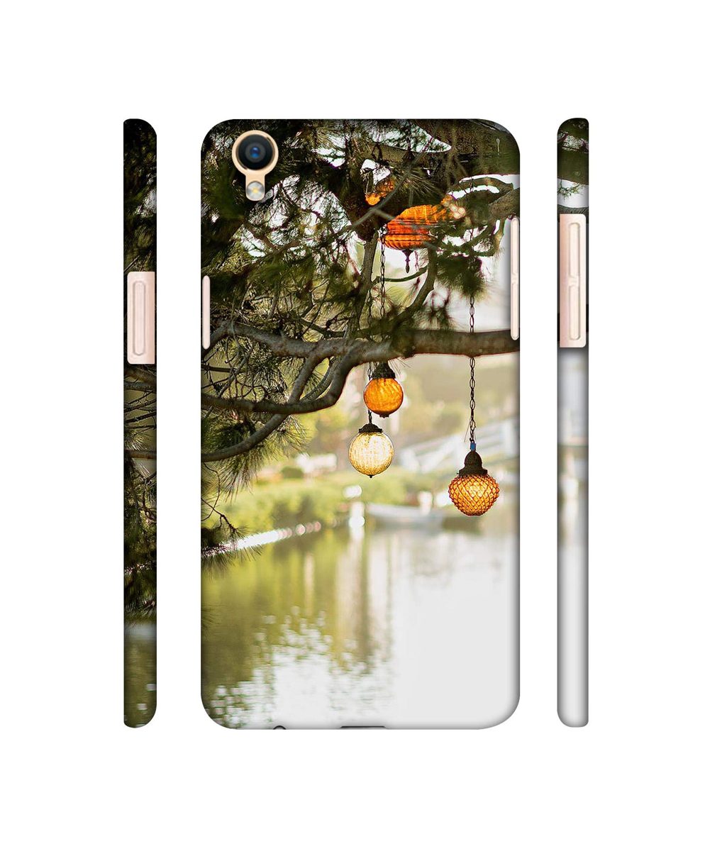 Amazon Brand - Solimo Designer Hanging Lights 3D Printed Hard Back Case Mobile Cover for Oppo F1 Plus