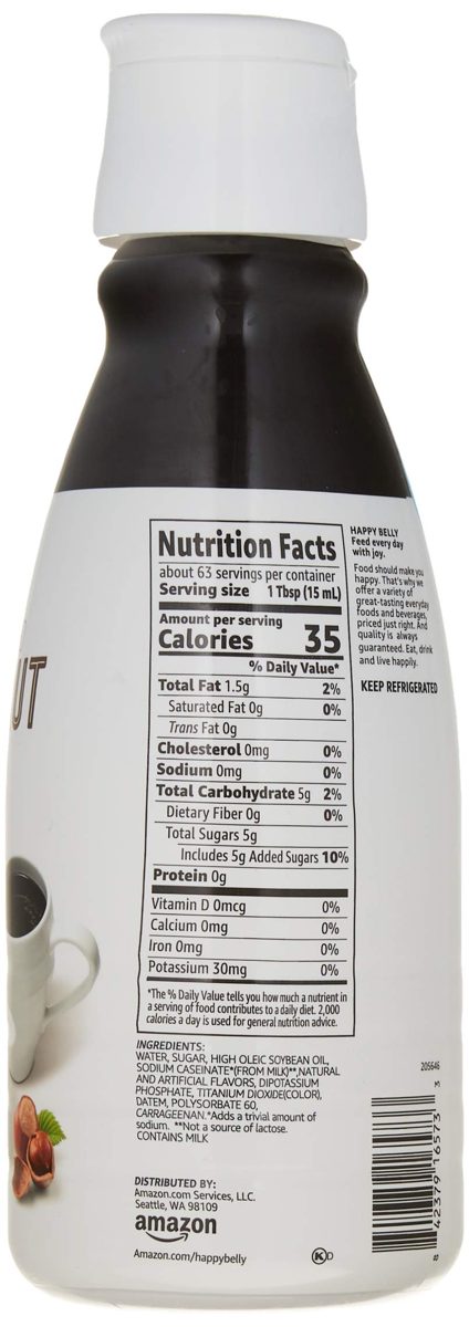 Amazon Brand - Happy Belly Hazelnut Coffee Creamer, 32 fl oz
