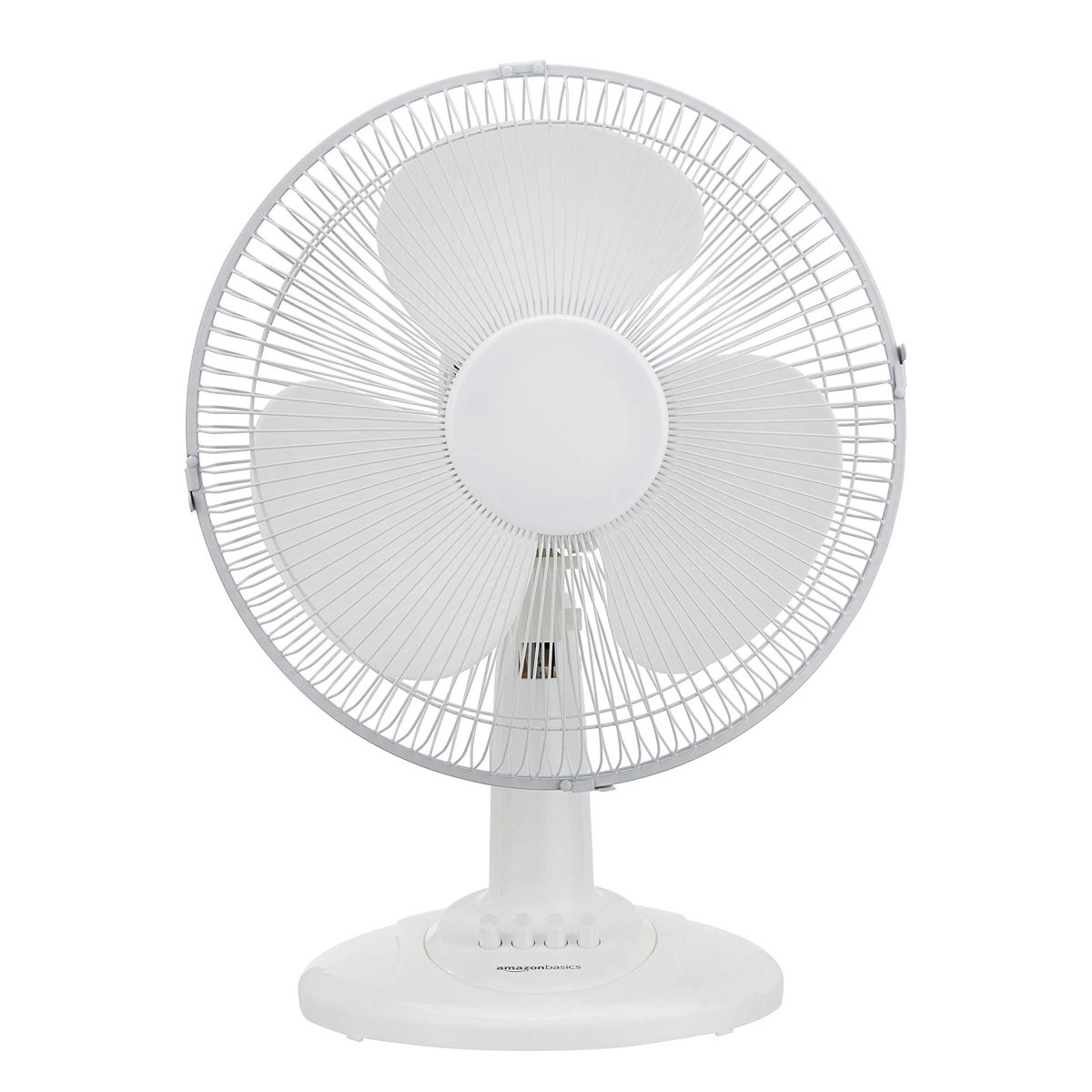 AmazonBasics Oscillating Table Fan with 12-Inch Blades, 3 Speed Settings (Renewed)
