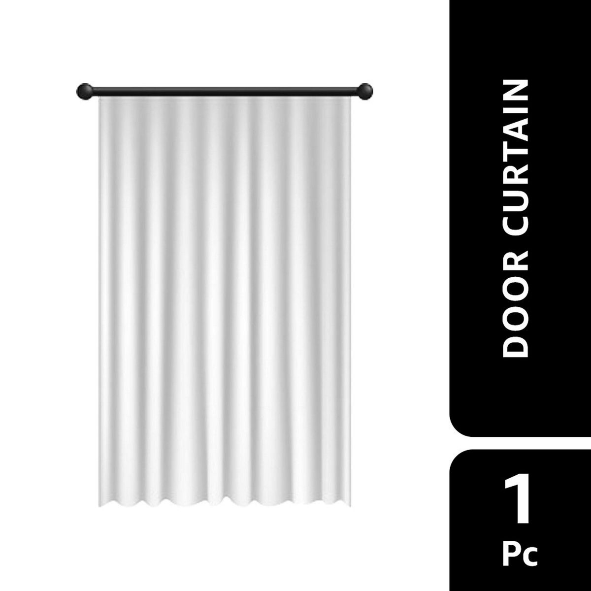 Amazon Brand - Solimo Celesta Door Curtain, 7 feet - Set of 1 (Limestone Grey)