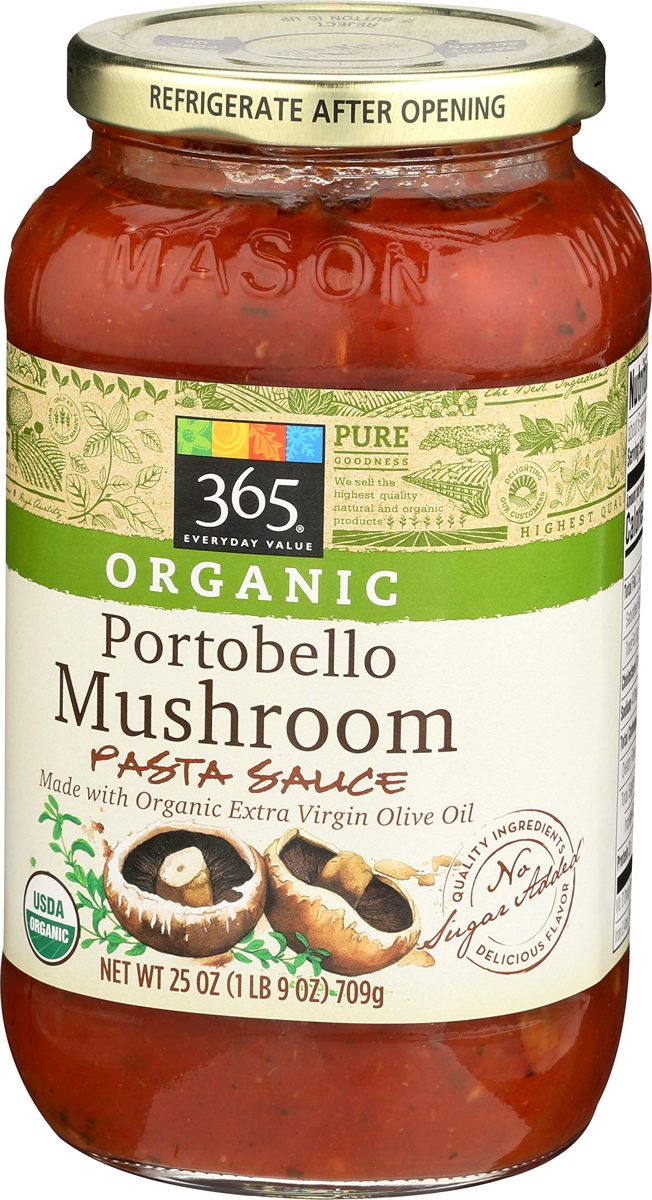 365 Everyday Value, Organic Portobello Mushroom Pasta Sauce, 25 oz