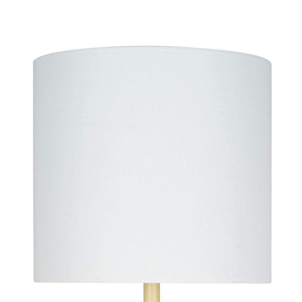 Amazon Brand – Rivet Scandinavian Real Blond-Wood Table Lamp with Marble Bottom, LED Bulb Included, 18.5"H, Beige