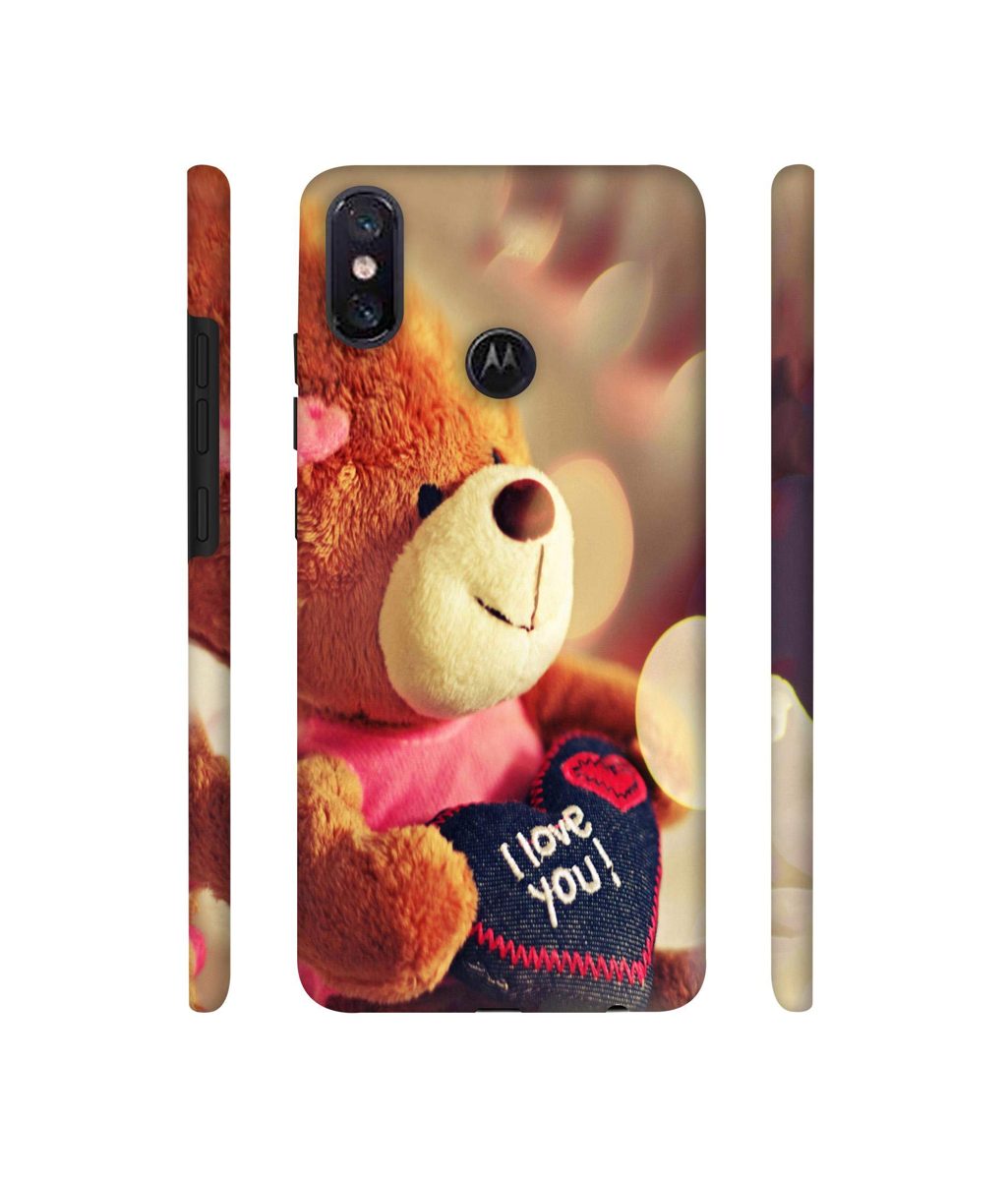 Amazon Brand - Solimo Designer Teddy Bear 3D Printed Hard Back Case Mobile Cover for Motorola One Power
