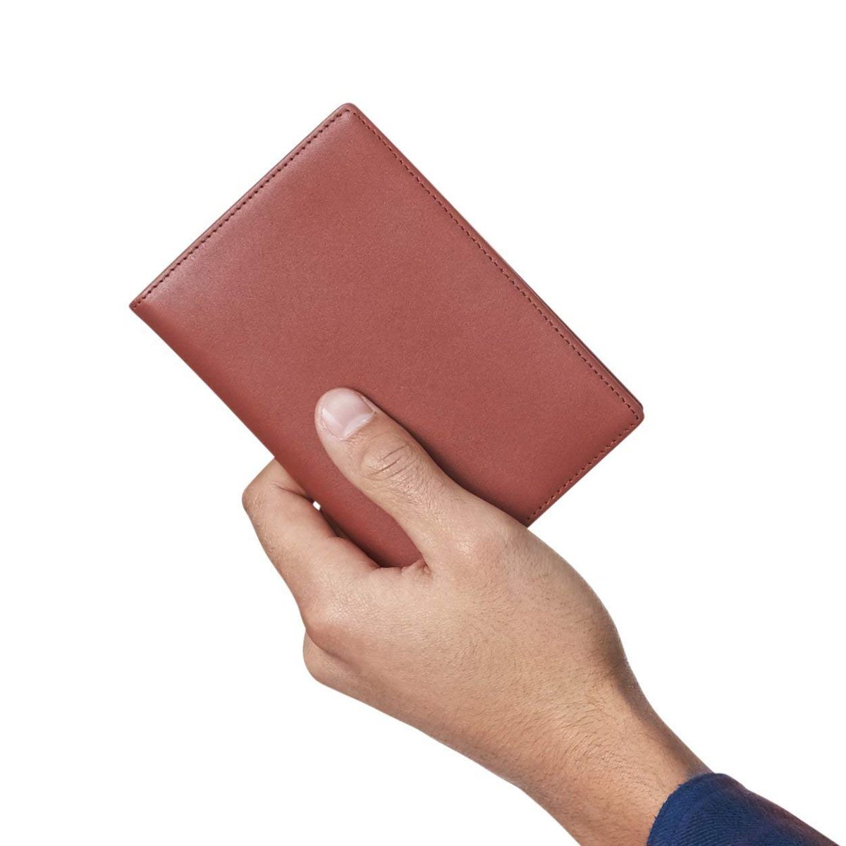 (Renewed) AmazonBasics Leather RFID Blocking Passport Wallet, Brown
