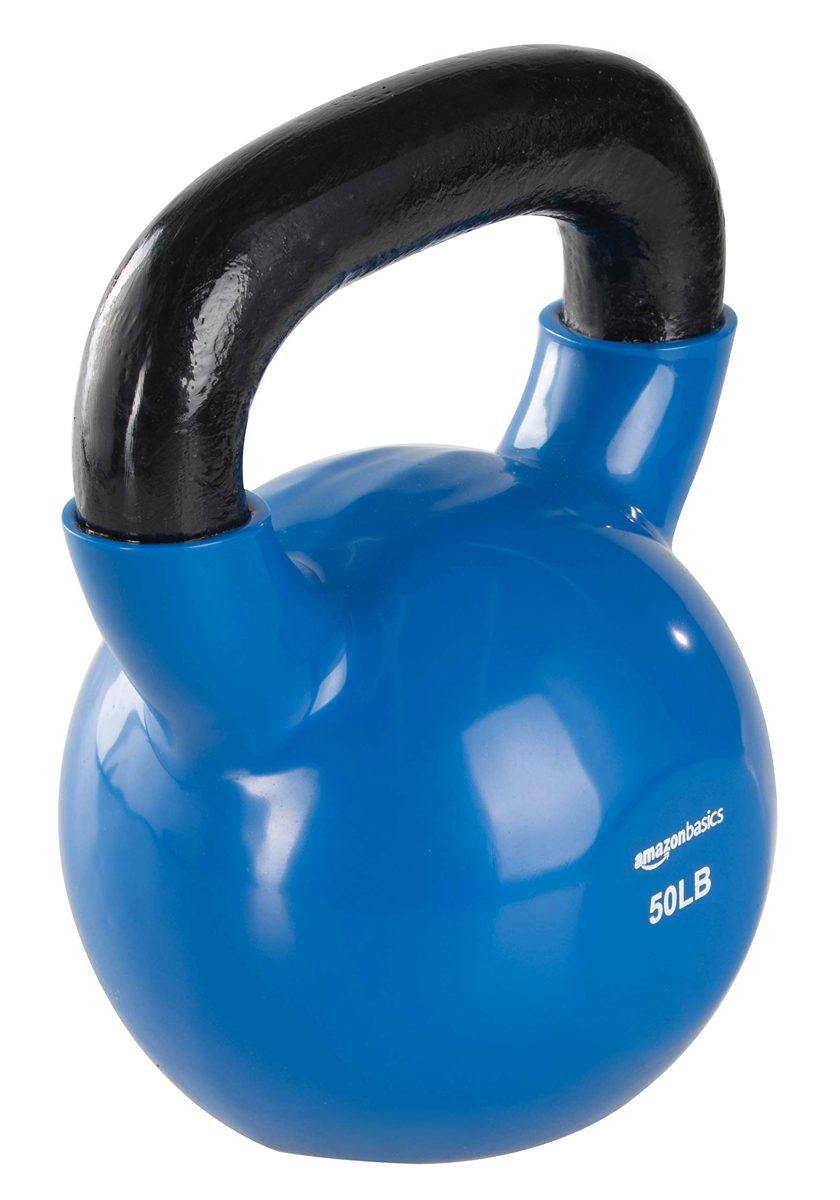 AmazonBasics Vinyl Coated Cast Iron Kettlebell