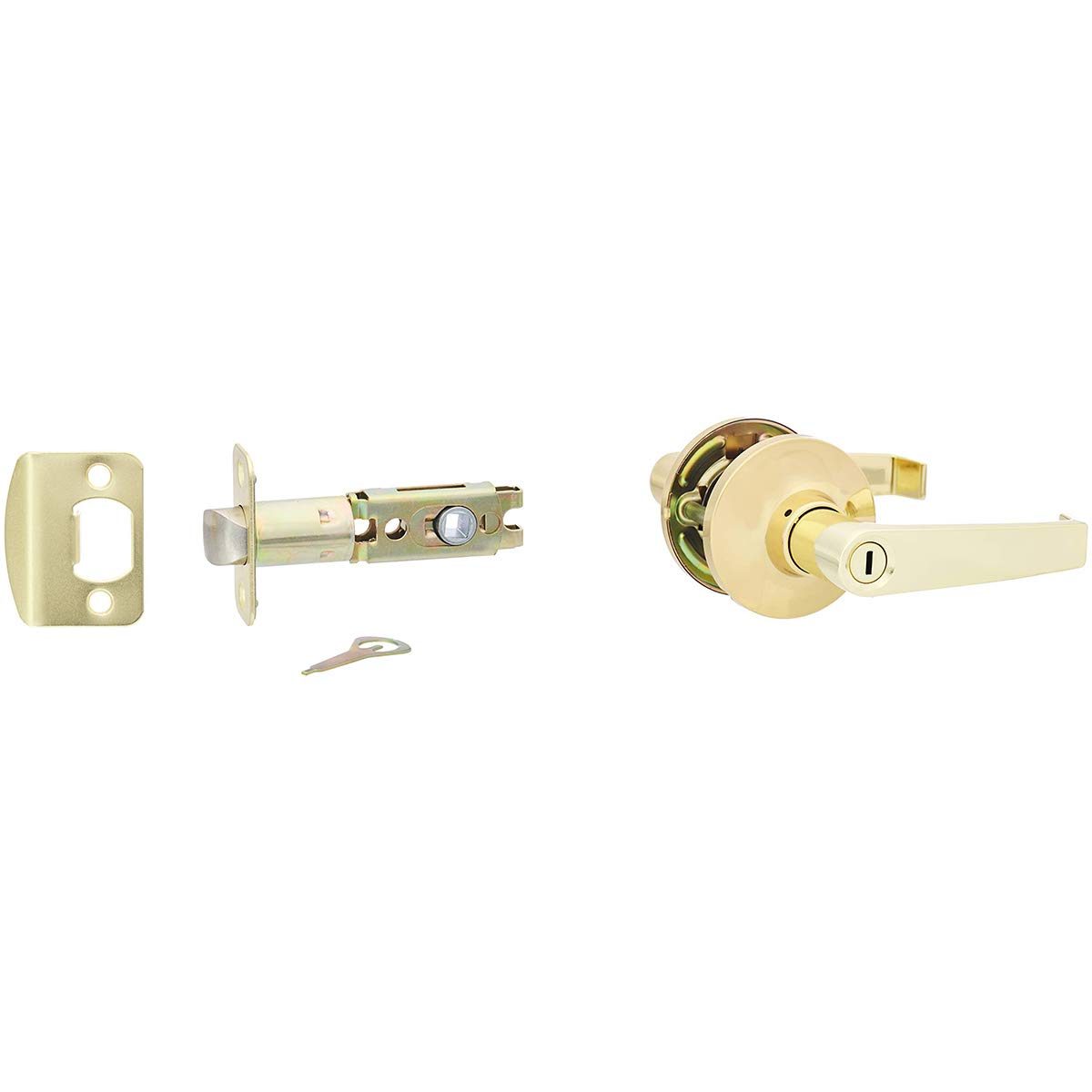 AmazonBasics Privacy Door Lever - Hook - Polished Brass