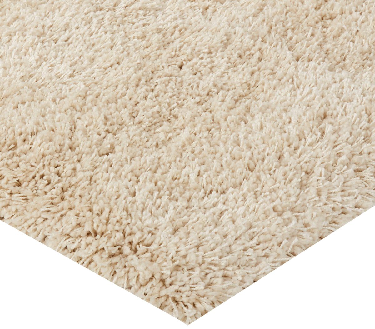 Amazon Basics Modern Plush High-Pile Shag Area Rug - 6x9 (5'11" x 8'10"), Beige