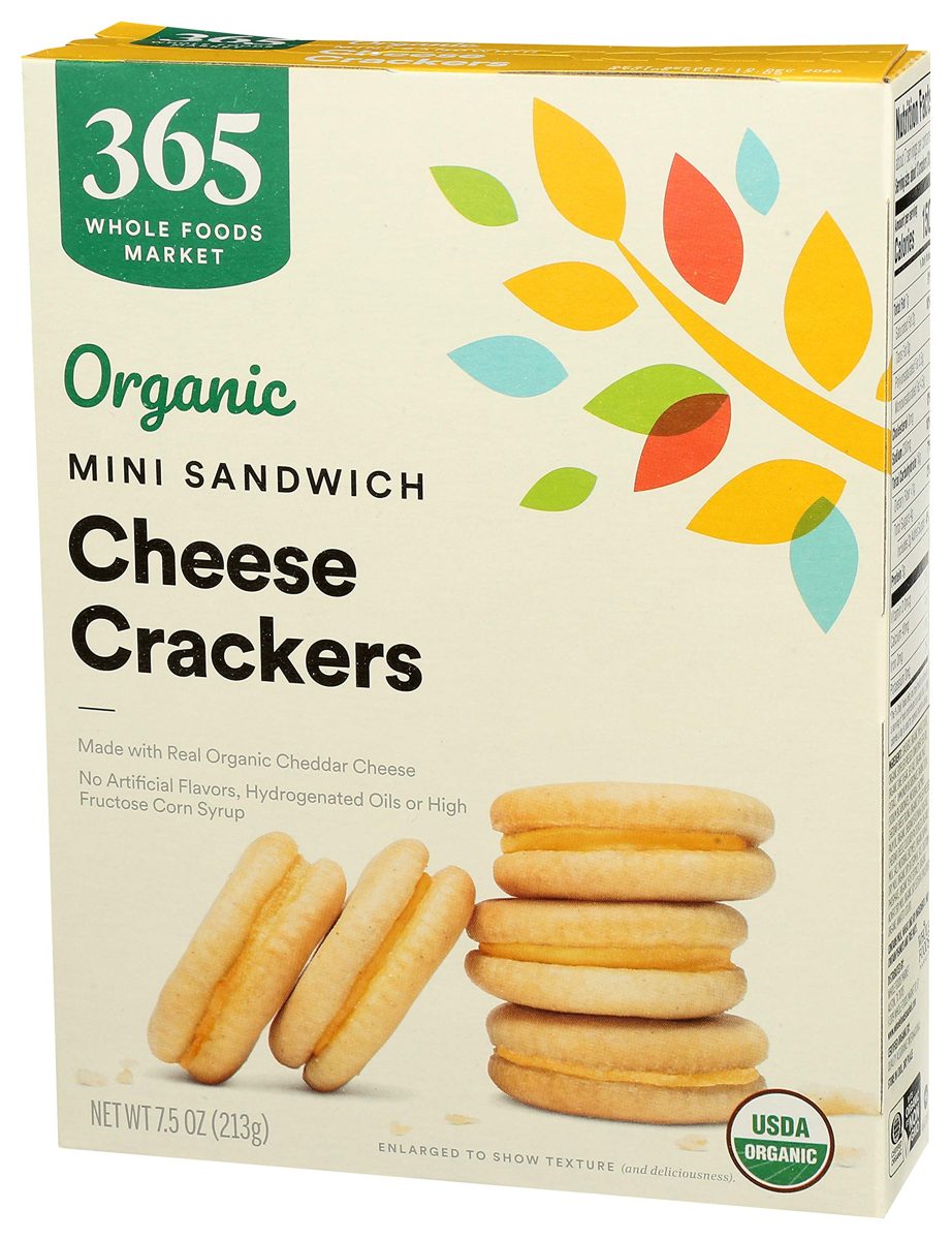 365 Everyday Value, Organic Mini Cheddar Cheese Sandwich Crackers, 7.5 oz