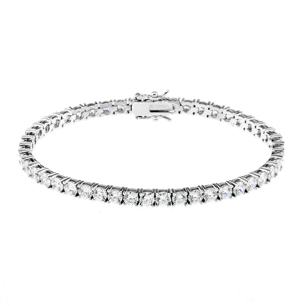 [Find] Amazon Collection puratinamekkisuta-ringusiruba-kuria- 3.5 mm Round kattokyu-bikkuzirukoniatenisuburesuretto, 18.4 cm Length Bracelet jeb00026 _ 121cl7qqd00