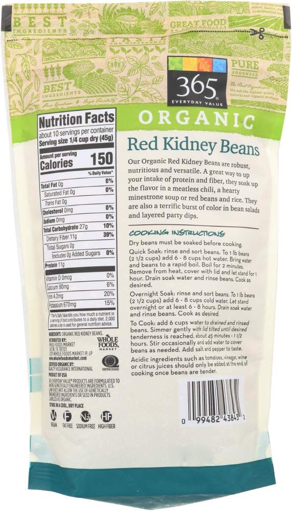 365 Everyday Value, Organic Red Kidney Beans, 16 oz