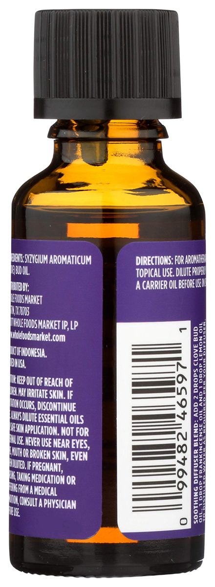 Whole Foods Market, 100% Essential Oil Clove Bud, 1 Ounce