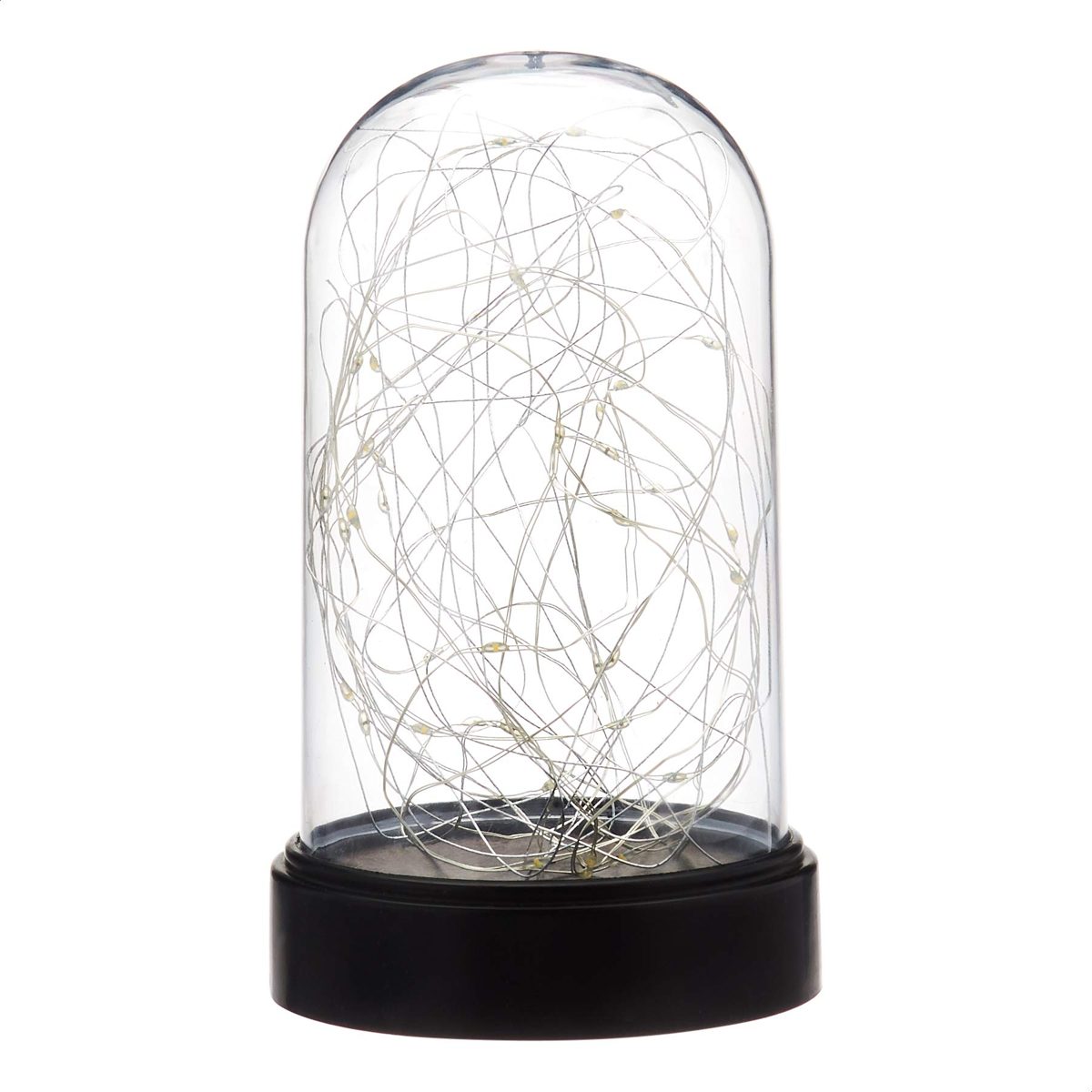 Amazon Brand - Solimo Glass Jar Light for Home Décor, Battery Powered, Warm White
