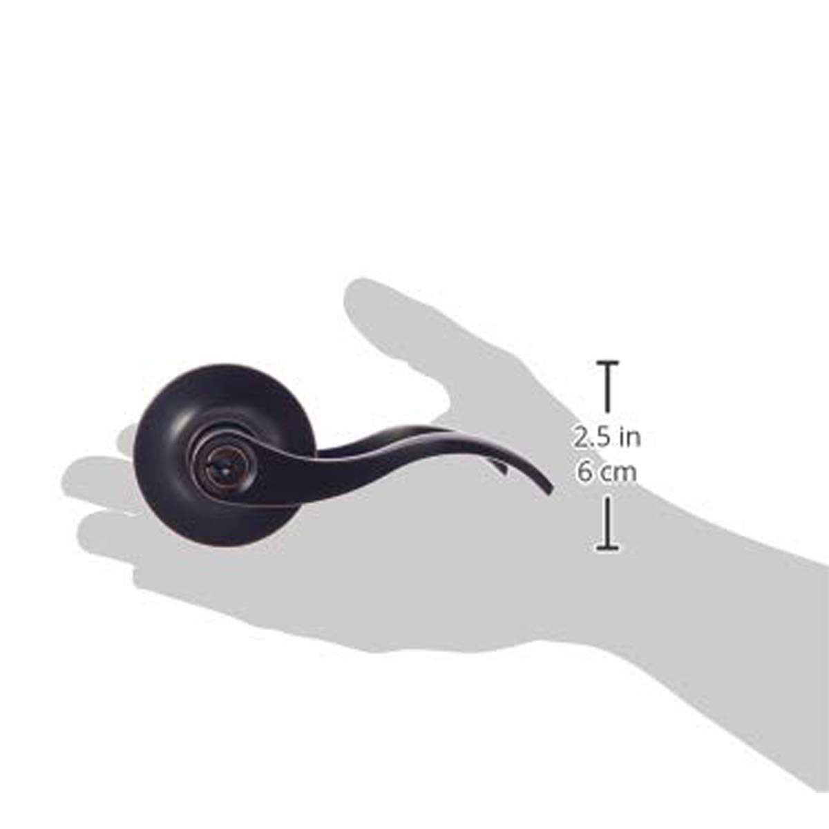 AmazonBasics Entry Door Lever - Wave - Oil Rubbed Bronze