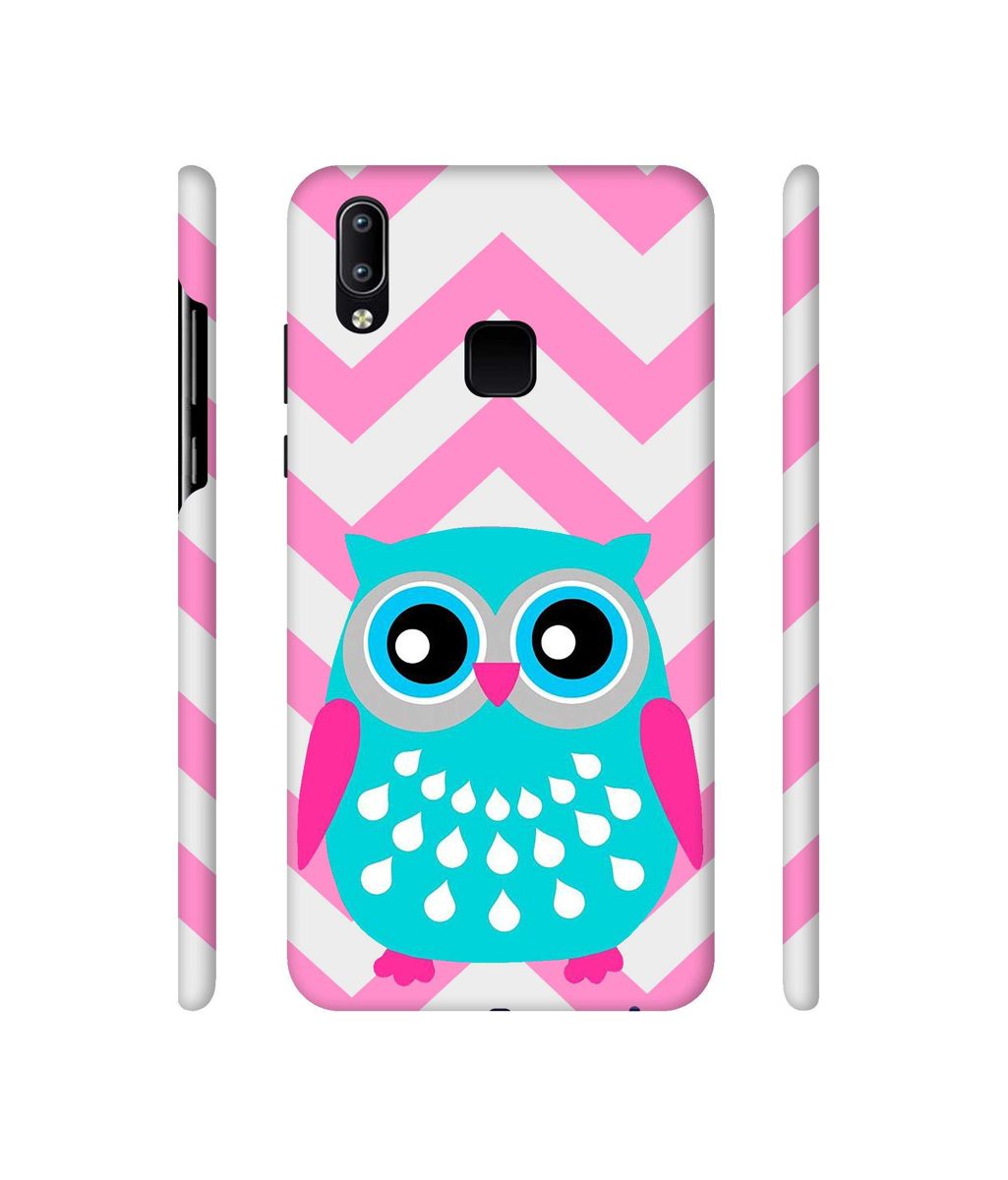Amazon Brand - Solimo Designer Sky Blue Owl 3D Printed Hard Back Case Mobile Cover for Vivo Y95