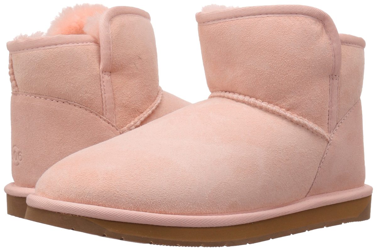 206 Collective Women's Bellevue Shearling Ankle Boot, Pink, 6.5 B US
