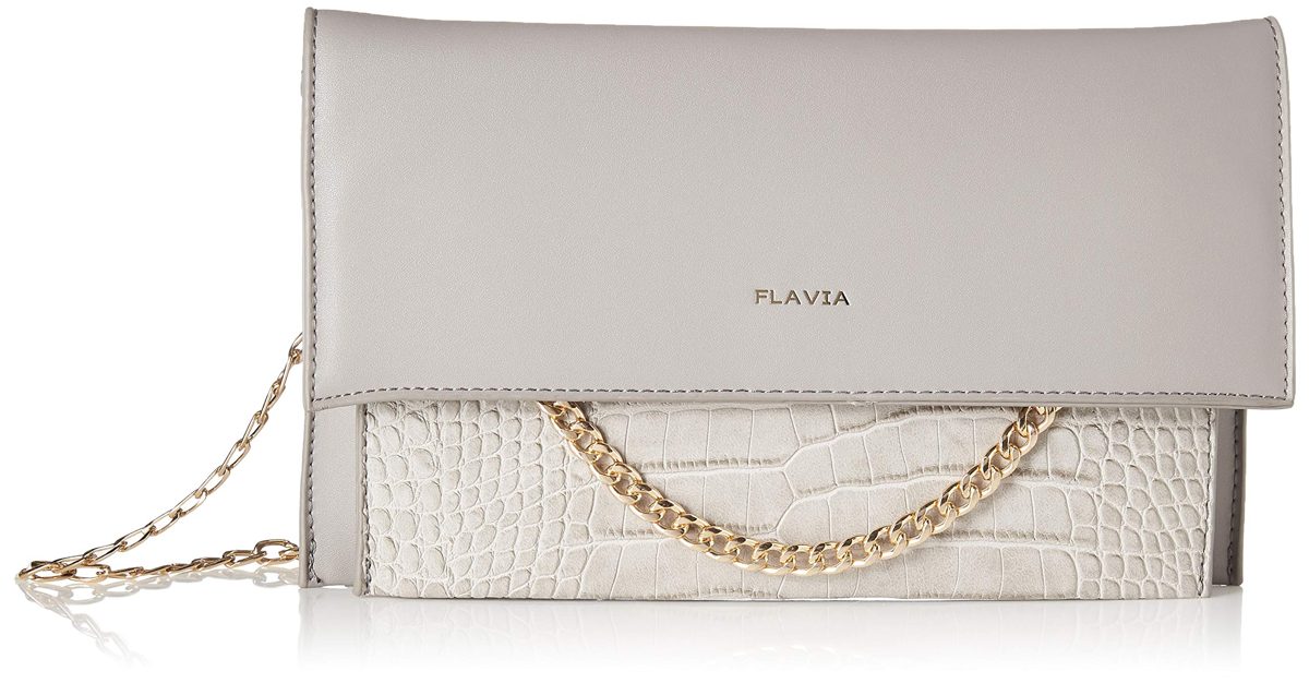 Flavia Women's Clutch (Grey)