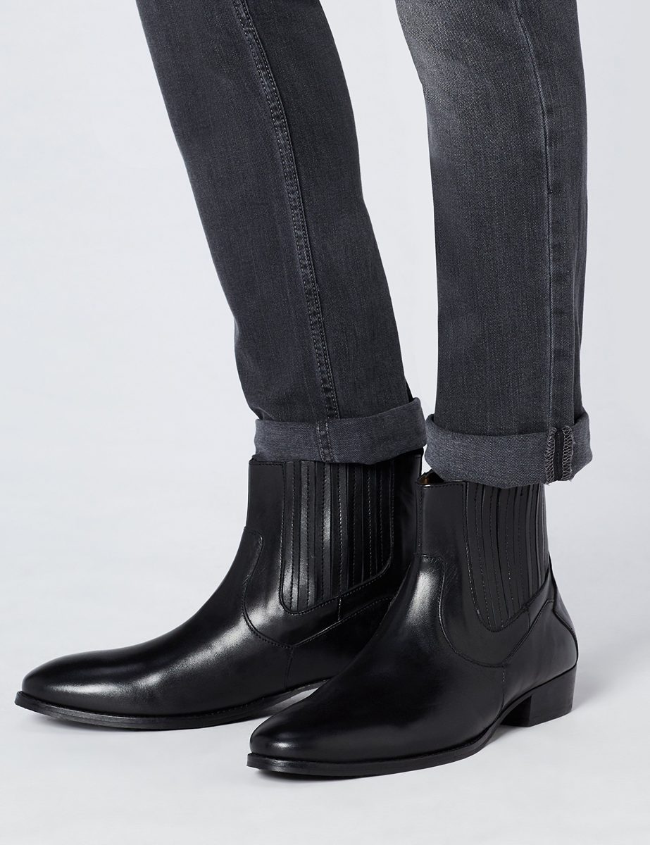 Amazon Brand - find. Men’s Carlisle Chelsea Boots, Black, US 7