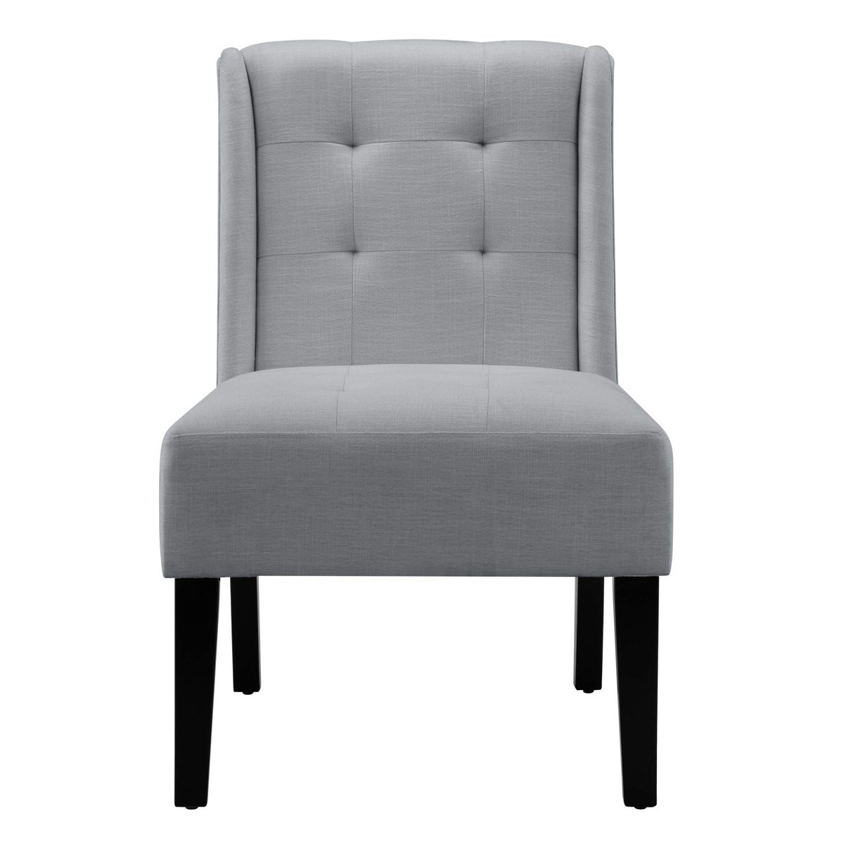 AmazonBasics tufted accent chair with wood legs, Grey
