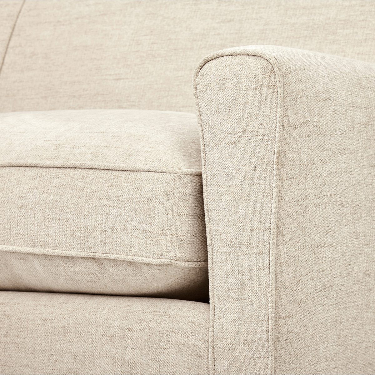 Amazon Brand – Rivet Lawson Modern Angled Sofa, 78"W, Pearl