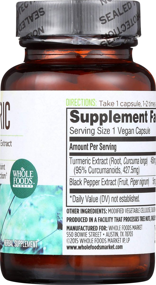 Whole Foods Market, Turmeric, 60 ct