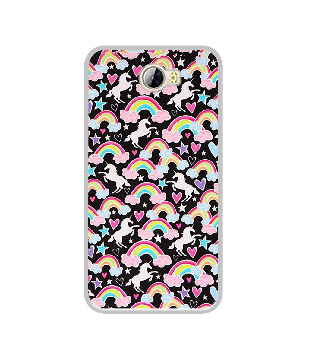 Amazon Brand - Solimo Designer Unicorn Texture UV Printed Soft Back Case Mobile Cover for Huawei Honor Bee 4G