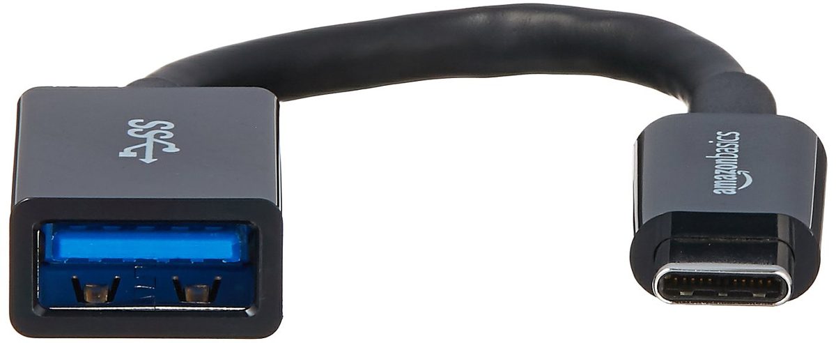 AmazonBasics USB Type-C to USB 3.1 Gen1 Female Adapter - Black_10 Pack