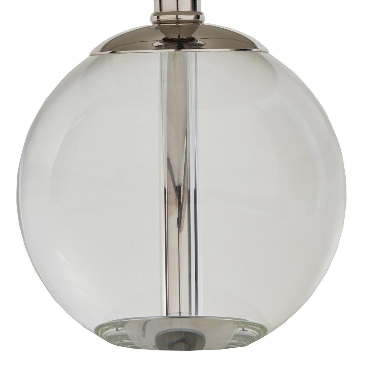 Amazon Brand – Stone & Beam Modern Round Glass Table Desk Lamp With Light Bulb And White Shade - 7 x 7 x 14 Inches