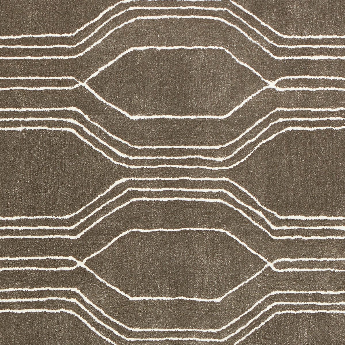 Rivet Steel Slanted Lines Wool Rug, 5' x 8',